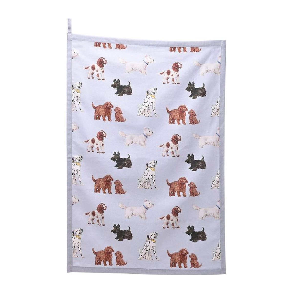 Geschirrtuch von Pertemba FR mit Hunde-Wildtier-Print in Hellblau, One Size - Bild 1
