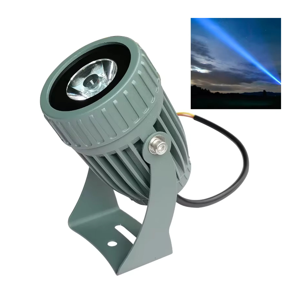 Getefu LED Outdoor-Strahler IP65 Wandleuchte in Grau mit 10 W - Bild 7