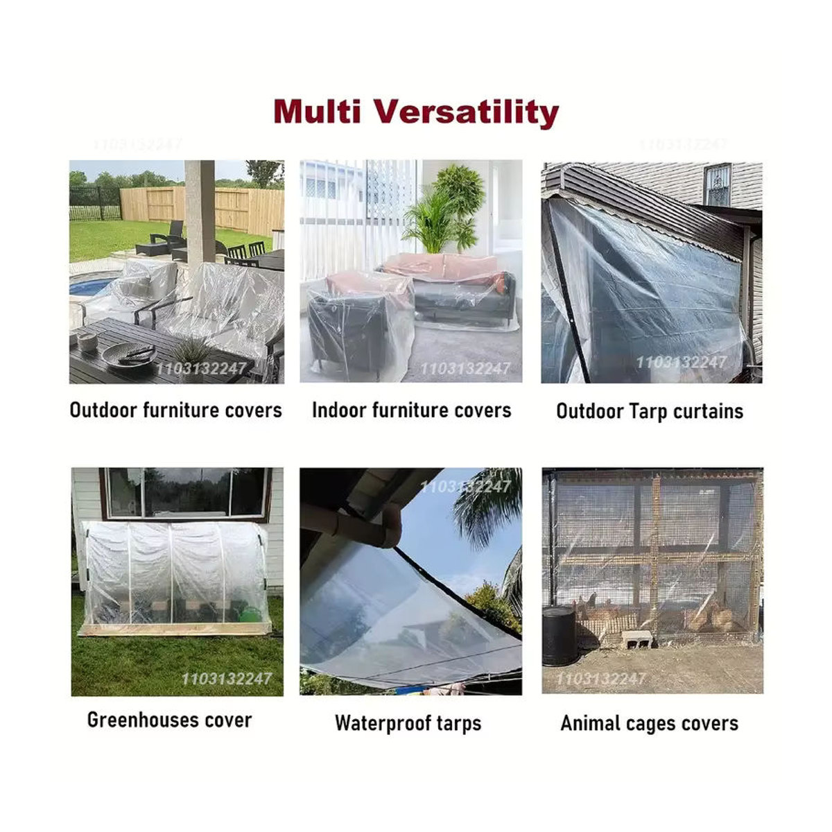 GFDYML Transparente PE-Folienplane wasserdicht und verdickt als Pflanzenabdeckung für den Garten oder als Gewächshausfolie - Bild 4