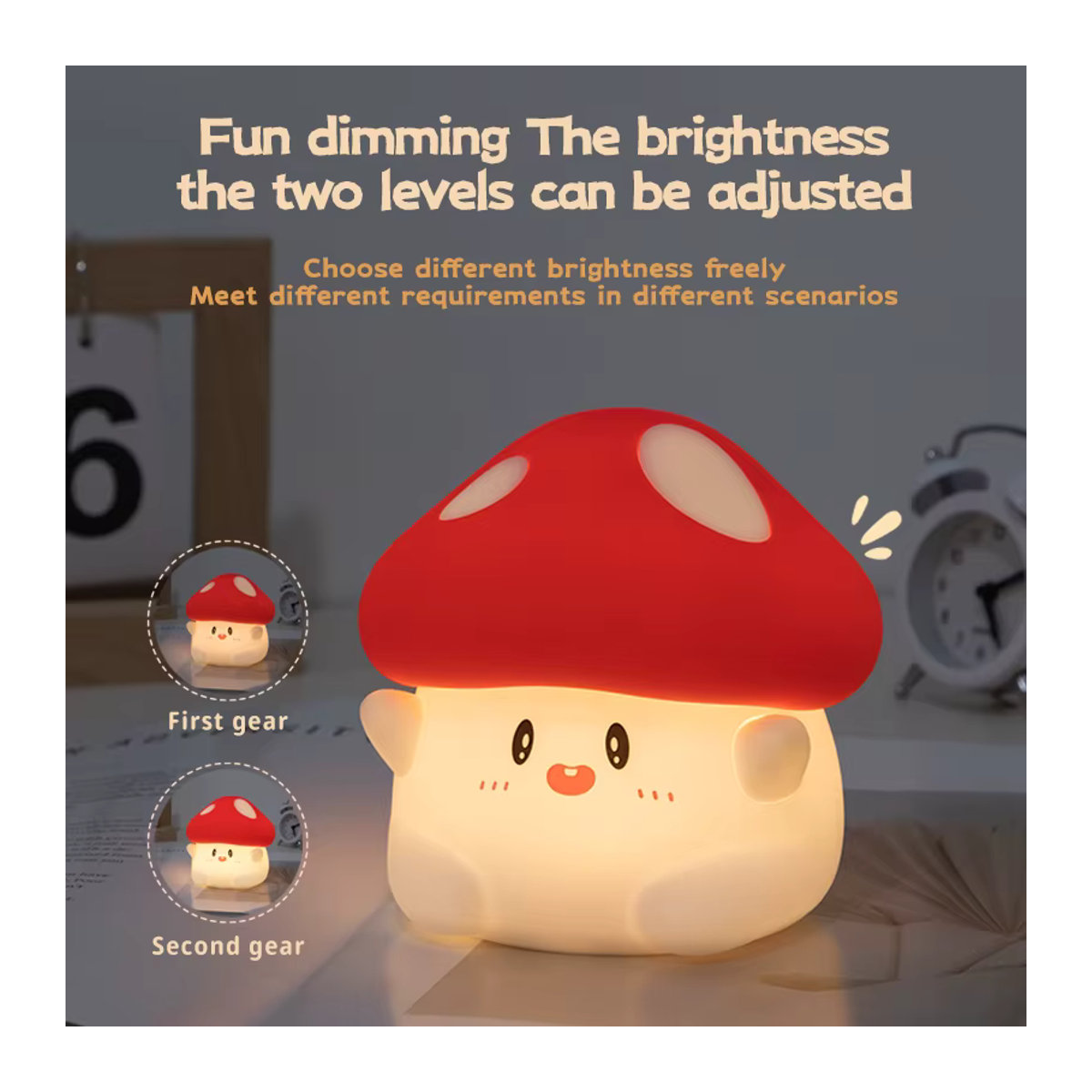 GGBEE Halloween LED Nachtlicht aus Silikon als Tischlampe mit Kürbis, Geist und Pilz Motiven in Bunt - Bild 6