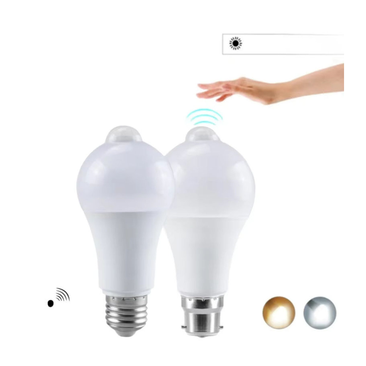 GGBEE LED Glühbirne mit PIR-Bewegungssensor E27 12 W Kaltweiß - Bild 3