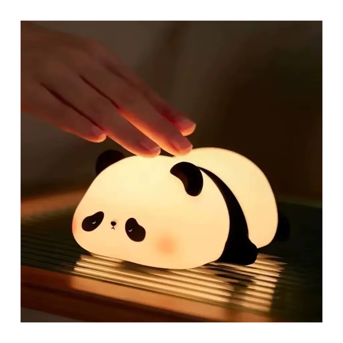 GGBEE Silikon-Nachtlicht mit Timer und Klopf-Funktion als Tier-Nachtlampe für Kinder (Giraffe oder Panda) - Bild 2