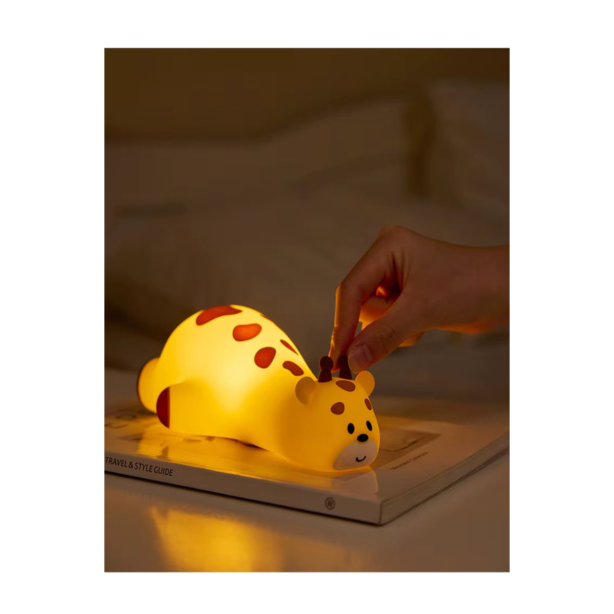 GGBEE Silikon-Nachtlicht mit Timer und Klopf-Funktion als Tier-Nachtlampe für Kinder (Giraffe oder Panda) - Bild 3