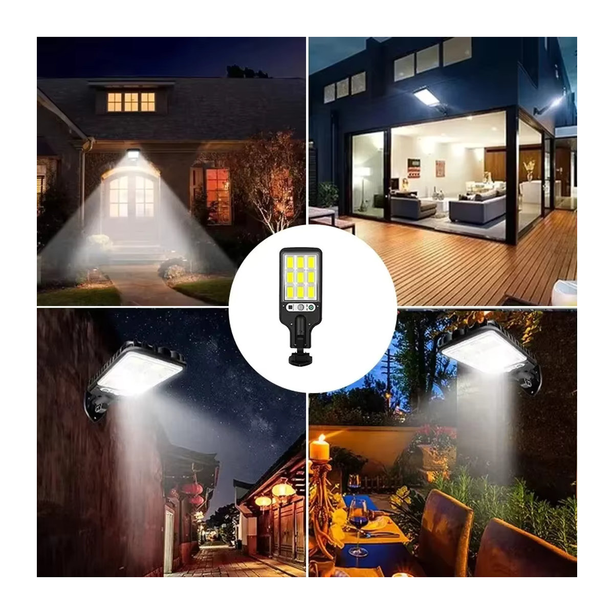 GGBEE Solar-Straßenlaterne mit LED und Bewegungssensor, wasserdichte Solarleuchte aus ABS für Garten, Garage und Terrasse - Bild 4