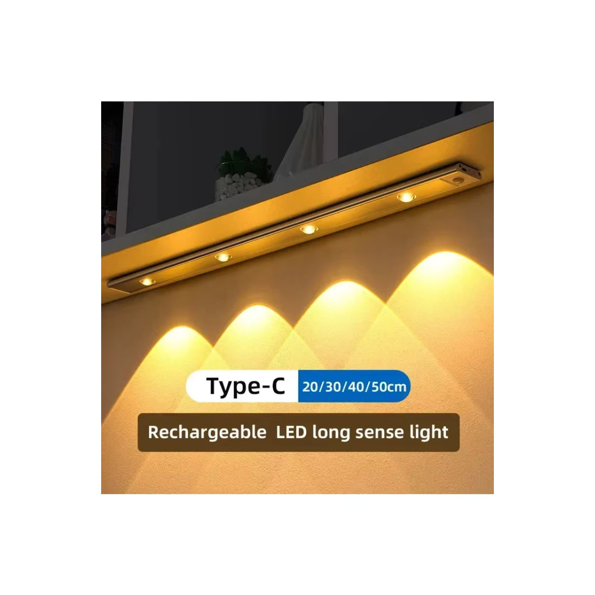 GGbingo Motion Sensing Nachtlicht mit integrierter LED, USB wiederaufladbar und kabellos für Schrank, Schlafzimmer oder Arbeitszimmer - Bild 7