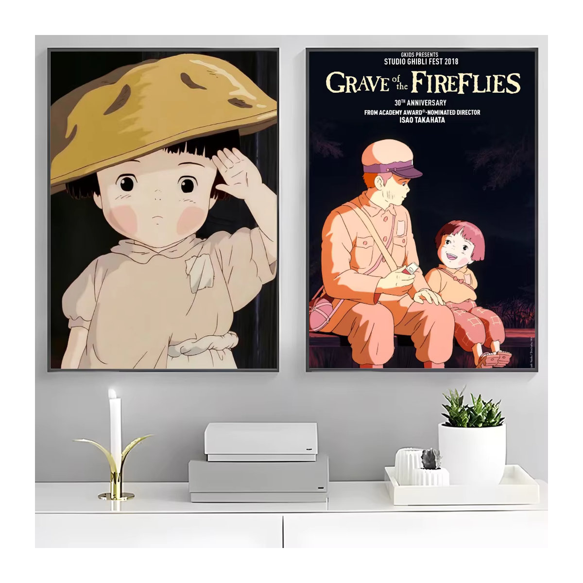 Ghibli Poster Grave of The Fireflies Miyazaki Wanddekoration für dein Zuhause - Bild 5