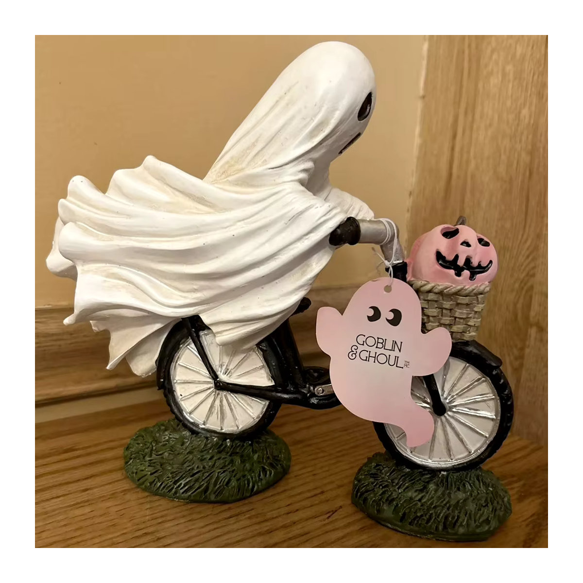 Ghost Bike Rider Actionfigur mit rosa Kürbis für Halloween Tischdekoration - Bild 3