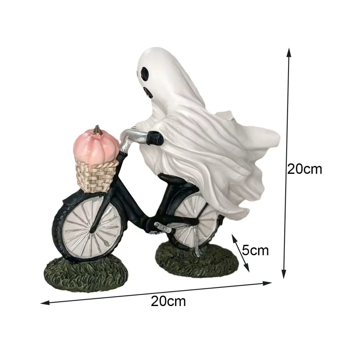 Ghost Bike Rider Actionfigur mit rosa Kürbis für Halloween Tischdekoration - Bild 5