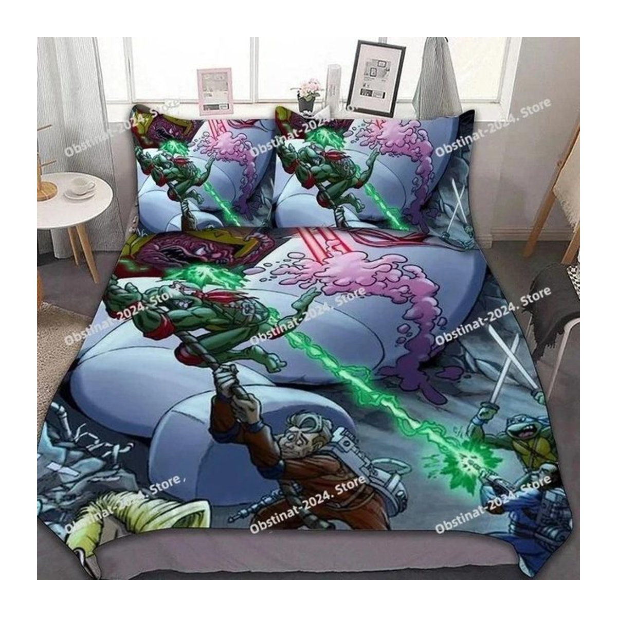 Ghostbusters Bettwäsche-Set mit Kissenbezug und Bettdeckenbezug, weich, Single, B: 135 cm, L: 200 cm - Bild 1