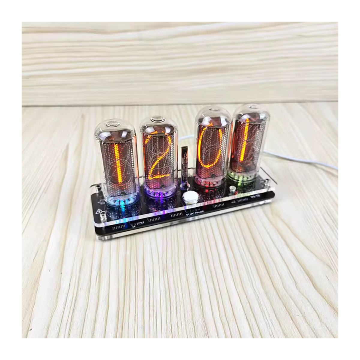 Ghxamp Nixie Uhr IN-18 Erweiterte Version Digitale Glühröhren Uhr in Mehrfarbig, B/T/H: 15,8 x 5,0 x 2,5 cm - Bild 2