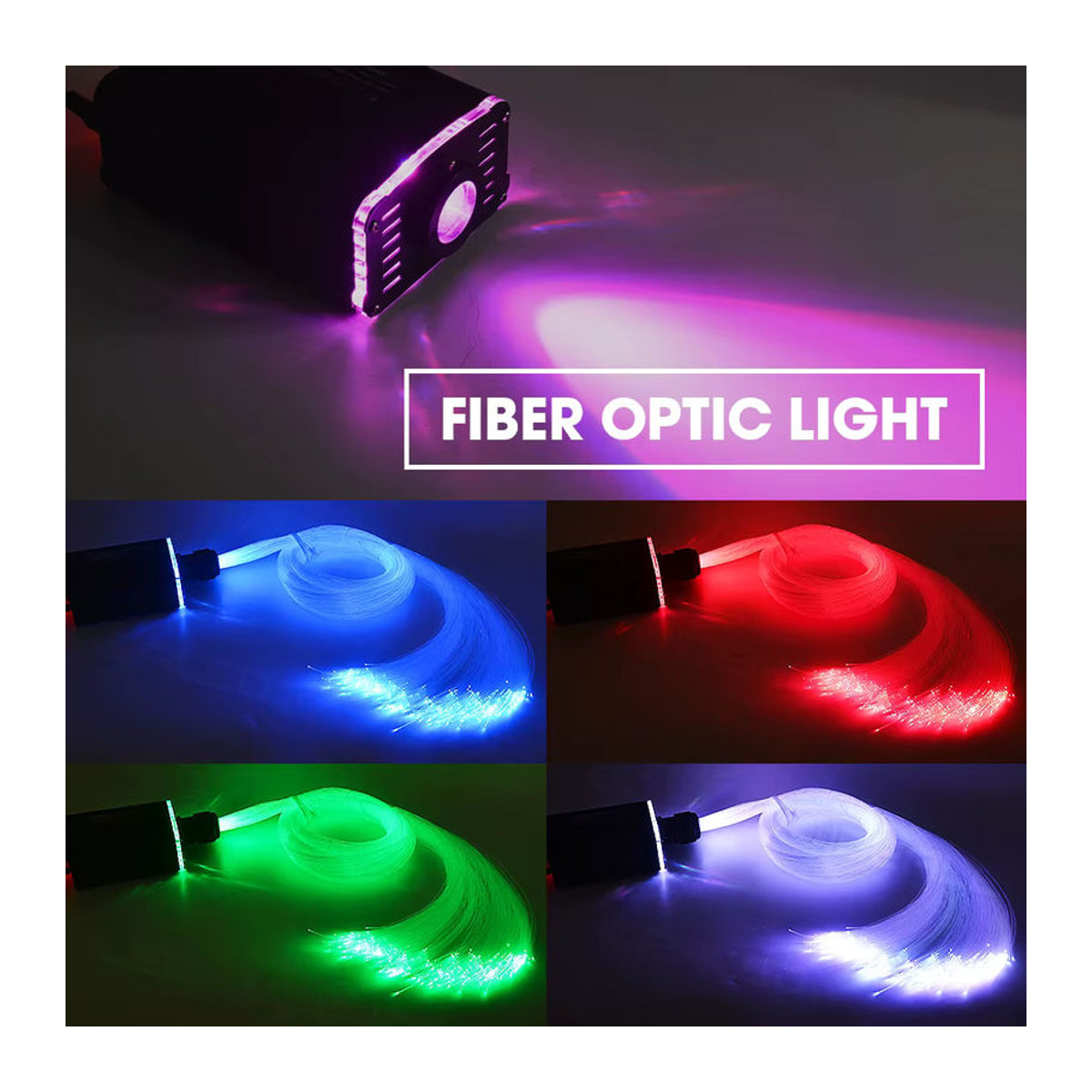 GIDERWEL LED Glasfaser Lichter Kit mit Smart APP Steuerung, RGBW Sternenhimmel Effekt Deckenleuchte in Bunt und Modernem Design - Bild 3