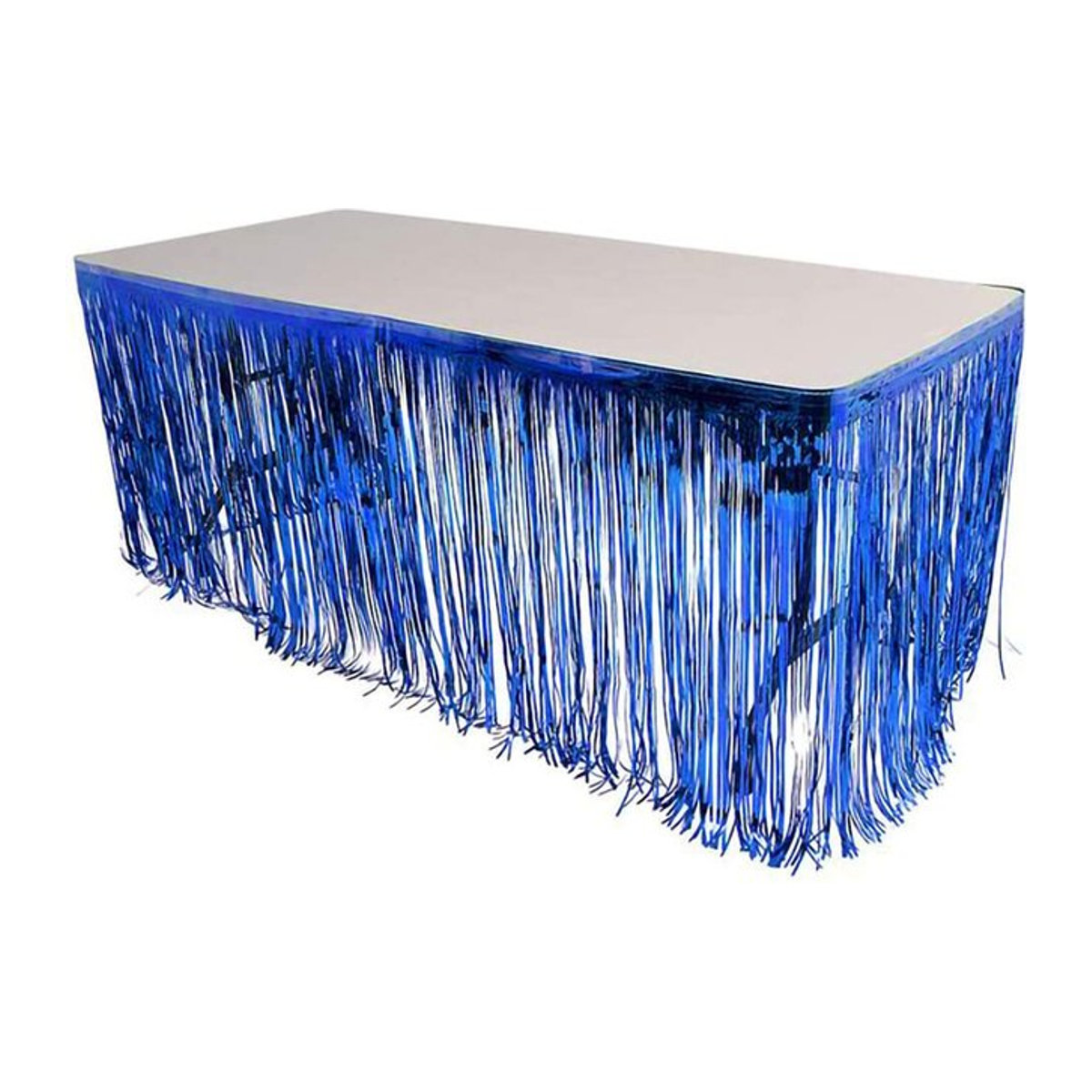 Glänzende Metallic Lametta-Folie Fringe-Vorhänge von youyouhuan in Blau, Gold und Rosa für deine Party-Dekoration - Bild 1