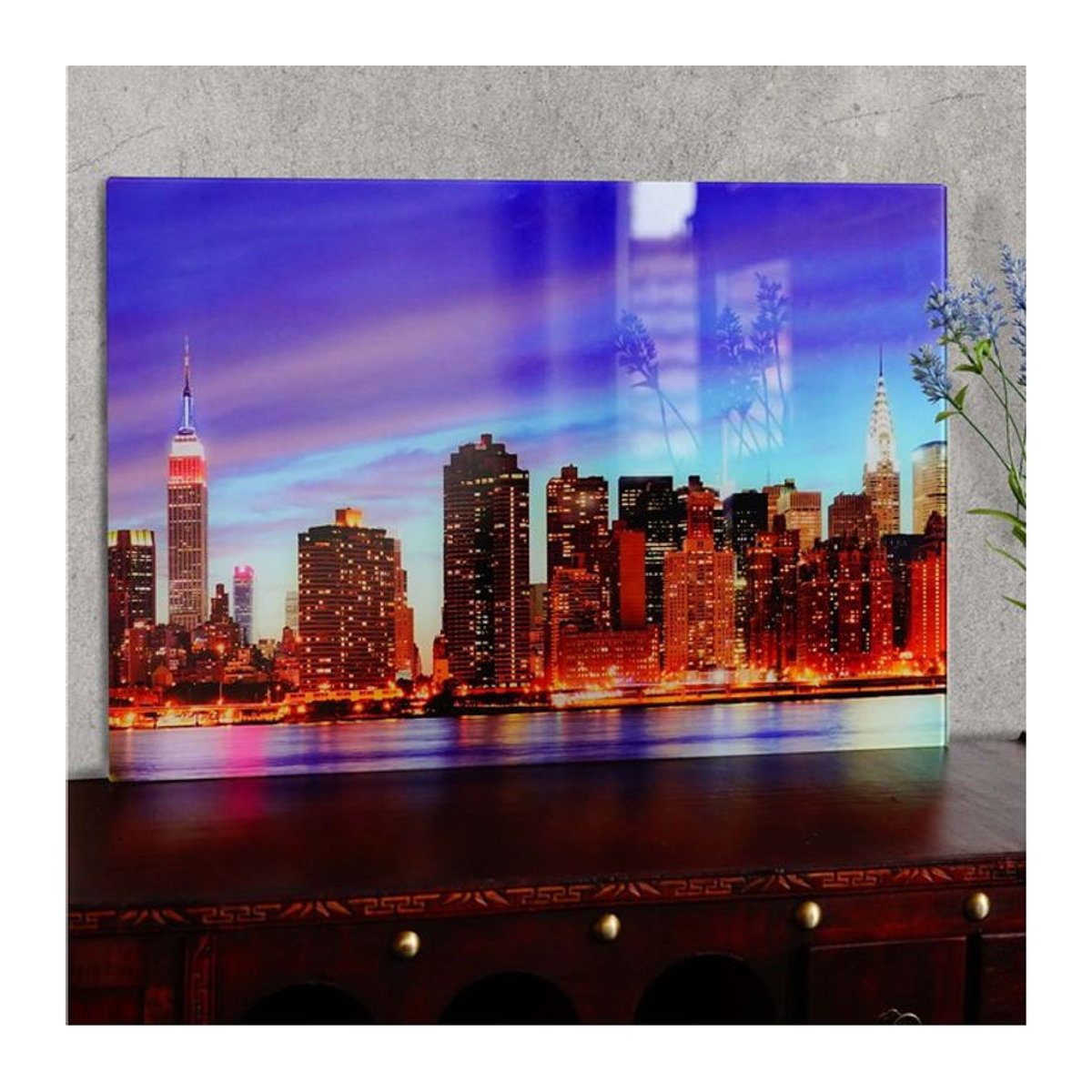 Glasbild MCW New York Motiv als Wandbild aus Acrylglas, mehrfarbig, B: 60 cm, H: 40 cm - Bild 1