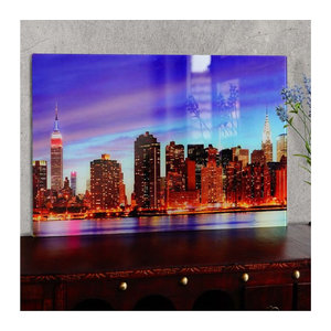 Glasbild MCW New York Motiv als Wandbild aus Acrylglas, mehrfarbig, B: 60 cm, H: 40 cm