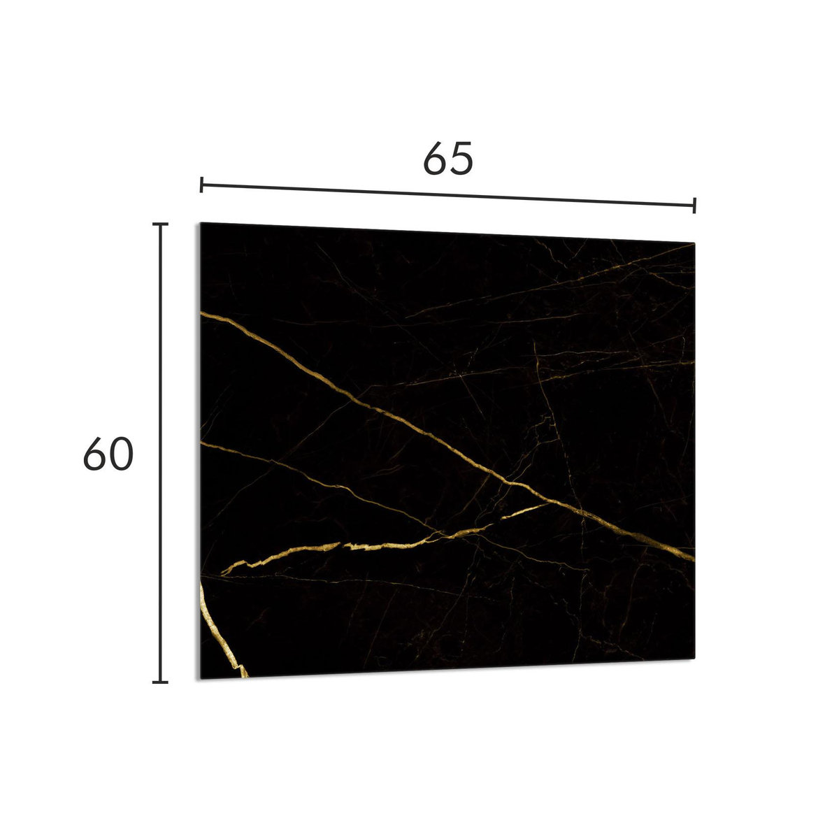 Glaspanel für die Küche in Marmor-Optik von Super Merchant, B/H: 65 x 60 cm - Bild 4