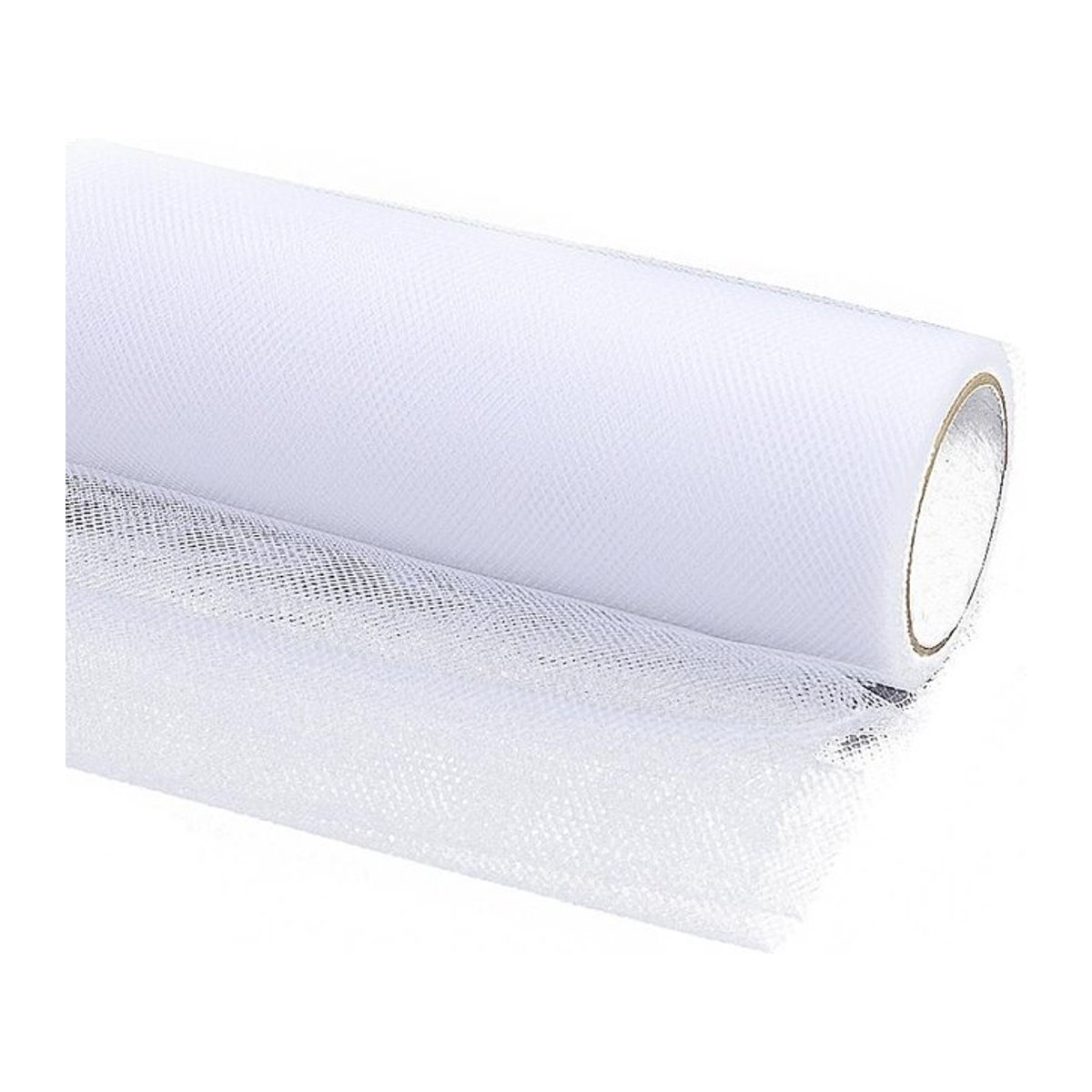 Glatter Tüll in Weiß für Hochzeiten, Breite: 80 cm, Länge: 9 m - Bild 1
