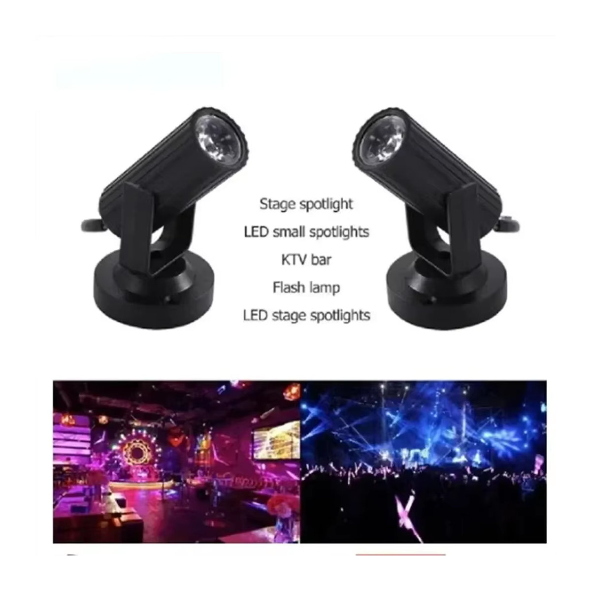 Globvat Mini-RGB-LED-Strahler für Party und DJ-Events in Schwarz und Bunt - Bild 4