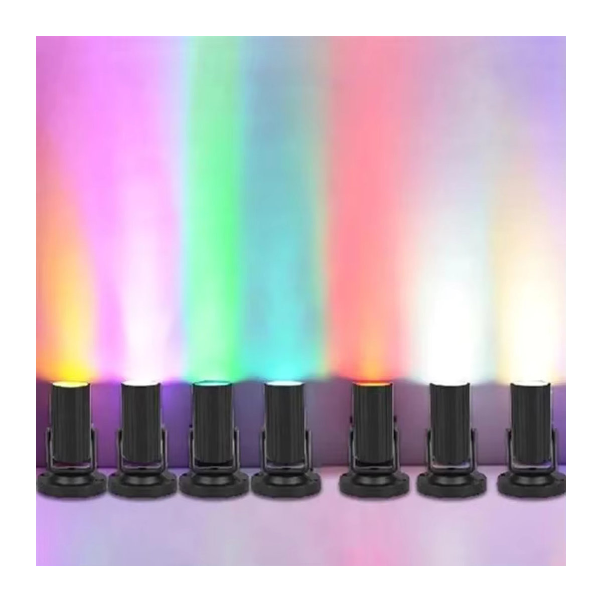 Globvat Mini-RGB-LED-Strahler für Party und DJ-Events in Schwarz und Bunt - Bild 5