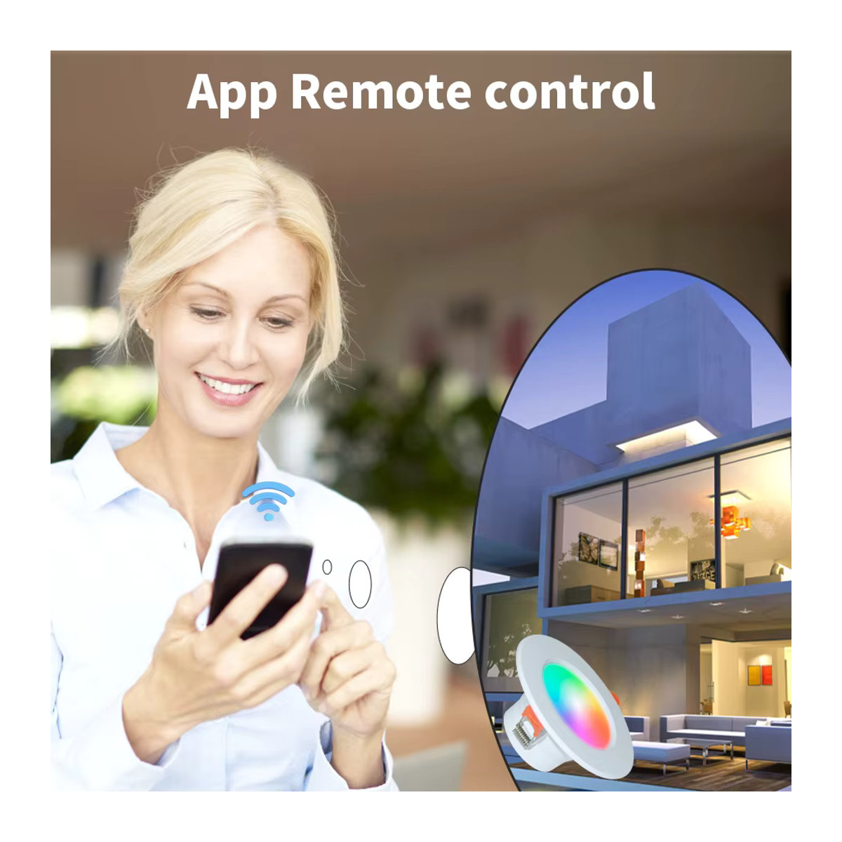 Globvat Smart LED Downlight aus Aluminium, Bunt, 15W, Zigbee Tuya WiFi BLE, kompatibel mit Smart Life App, Alexa und Google Home - Bild 3