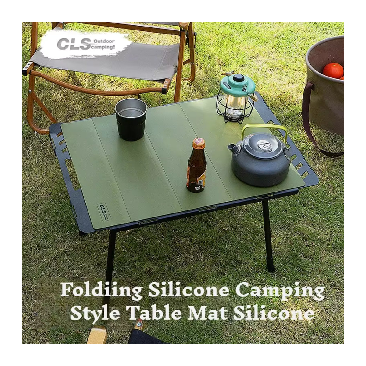 GLS Outdoor-Silikon-Esstischmatte für Camping und Picknick, hitzebeständige und wasserdichte Isolierunterlage - Bild 2