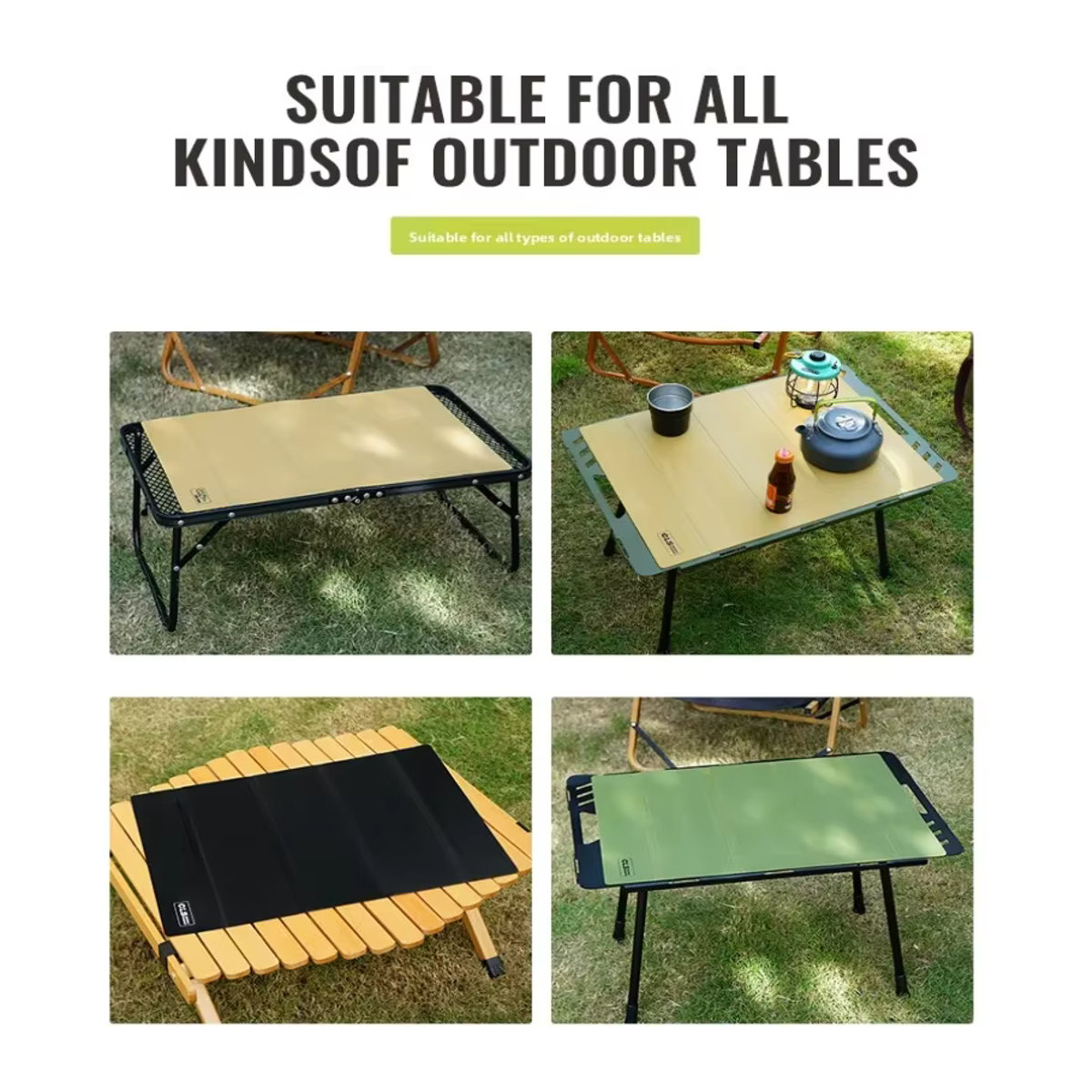 GLS Outdoor-Silikon-Esstischmatte für Camping und Picknick, hitzebeständige und wasserdichte Isolierunterlage - Bild 3