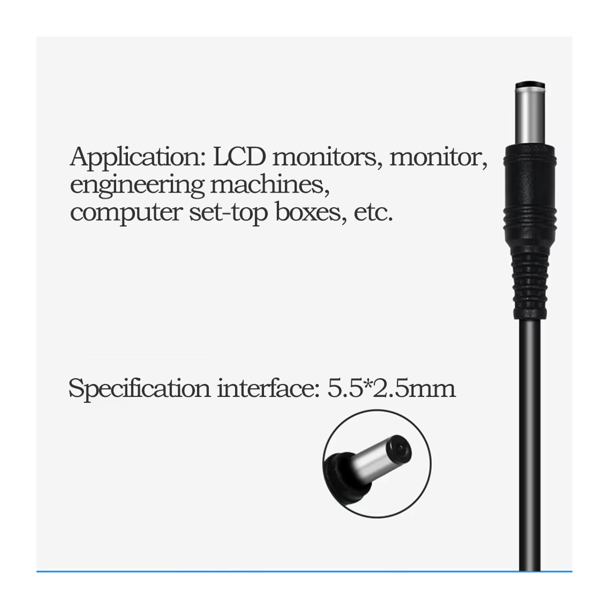 GLZLDY Universelles DC-Netzteil Schwarz für Controller-Board und LCD-Display-Monitor mit 5,5 x 2,5 mm Anschluss - Bild 3