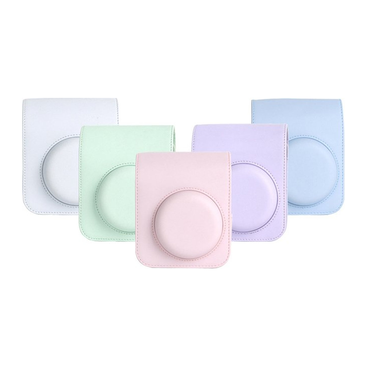 Gmarty Kameratasche für Instax Mini 12 aus weichem PU-Material mit Schultergurt in Weiß oder Bunt - Bild 1