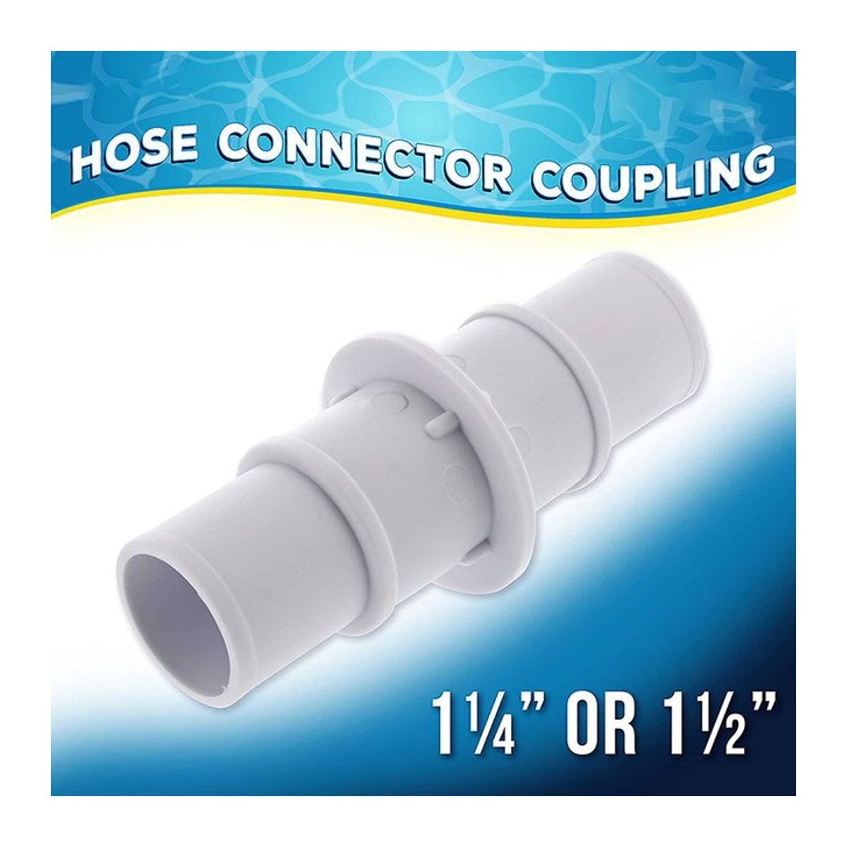 Gmarty Schlauch-Anschlusskupplung Adapter aus Kunststoff für Pool-Staubsauger und Filterpumpen 1-1/4 bis 1-1/2 Zoll - Bild 1