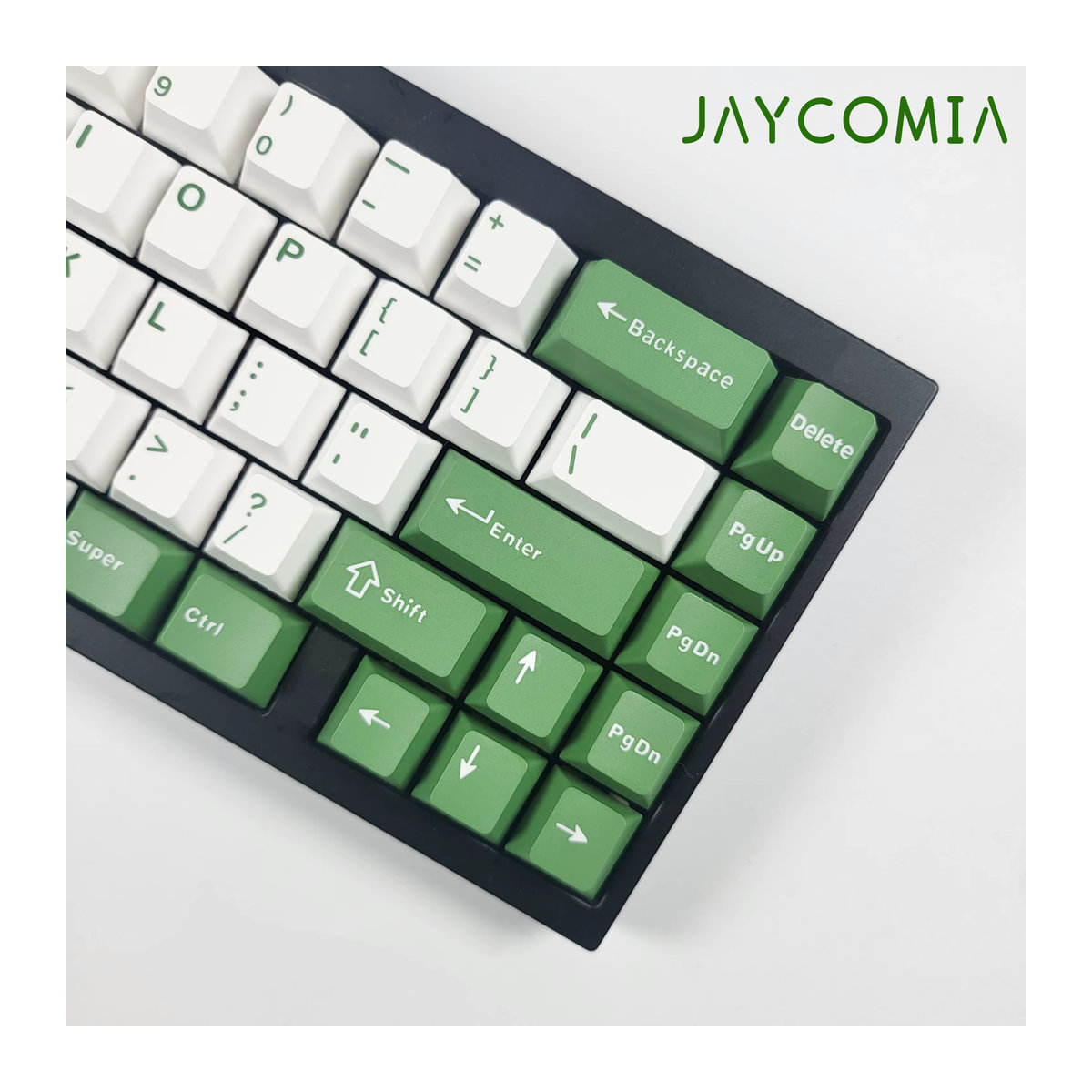 GMK Cheese Green PBT-Tastenkappen im Kirschprofil, 126 Tasten, ISO-Layout für mechanische Gaming-Tastaturen wie GMK75 oder Wooting, Farbe: Grün - Bild 2