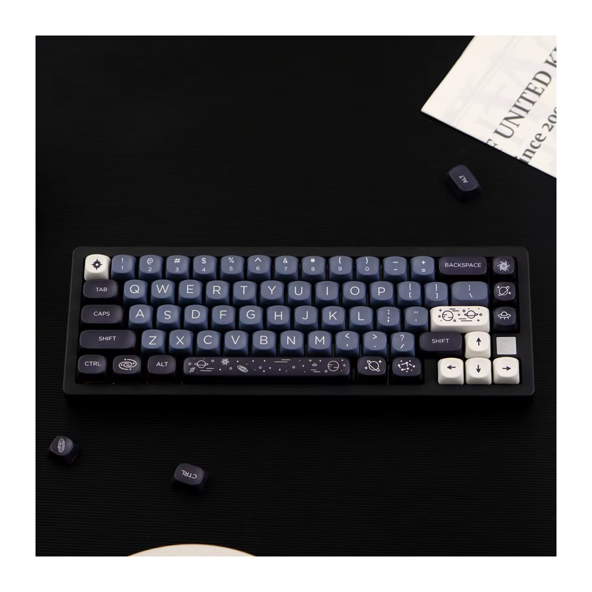 GMK Galaxy Tastenkappen Set mit 126 Tasten im XOA MOA Profil aus PBT in Dye Sublimation für mechanische MX-Tastaturen, mehrfarbig - Bild 2