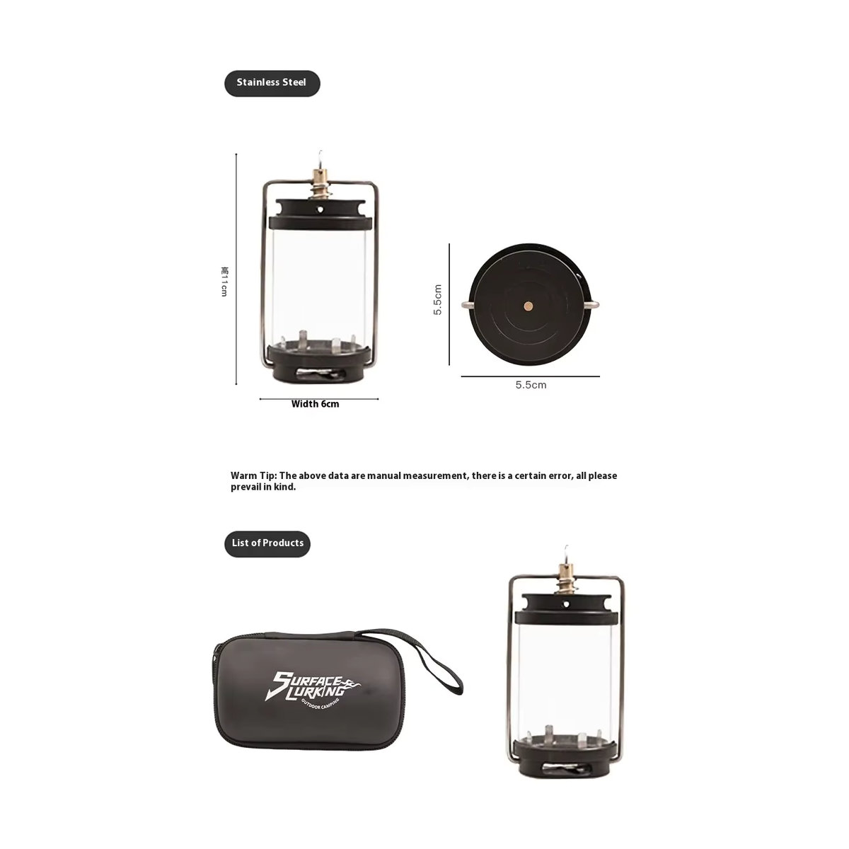 GO PEAK Outdoor Kerzen Set für Zelt und Picknick in Silber zur atmosphärischen Camping Dekoration - Bild 2