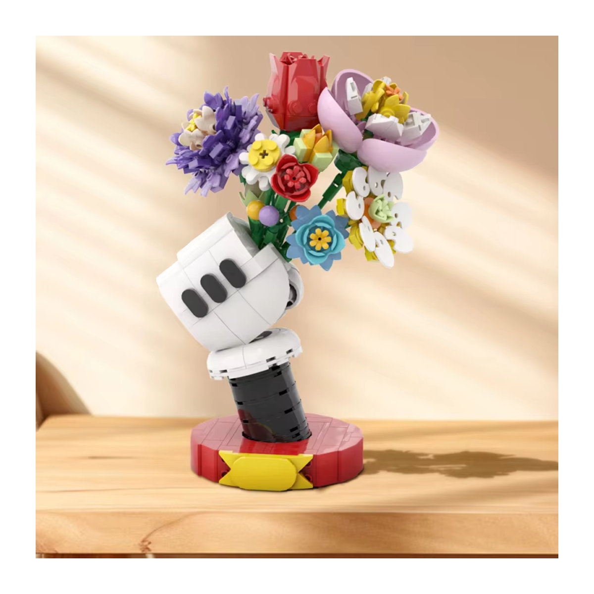 GOBRICKS MOC Blumenvase aus Bausteinen in Mehrfarbig als dekoratives Design-Spielzeug für Erwachsene - Bild 2