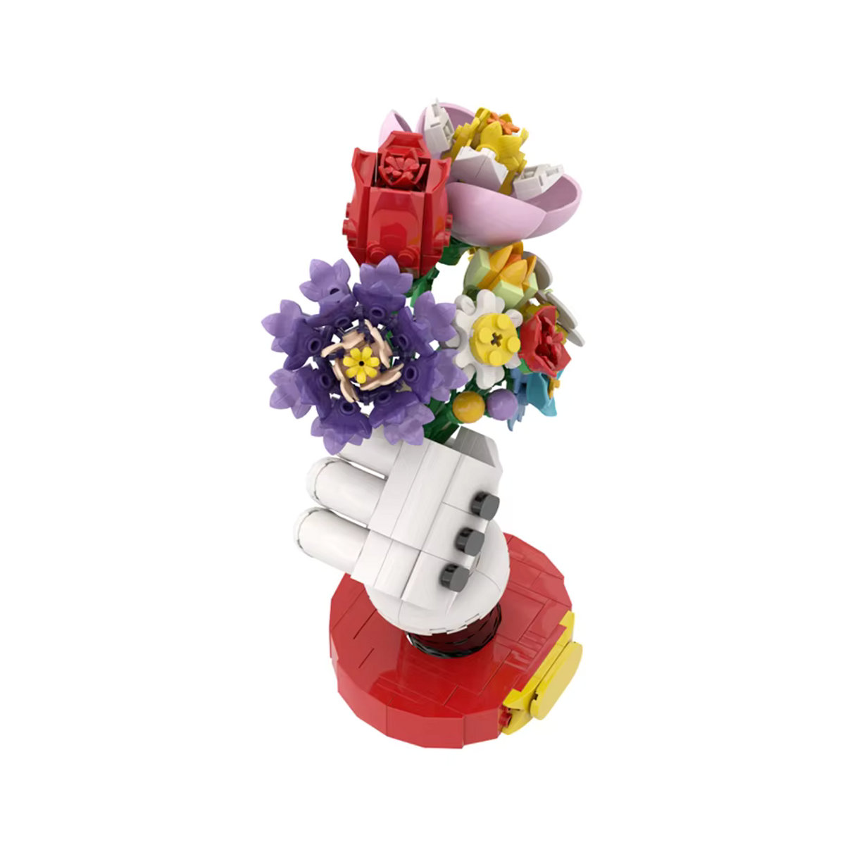 GOBRICKS MOC Blumenvase aus Bausteinen in Mehrfarbig als dekoratives Design-Spielzeug für Erwachsene - Bild 3