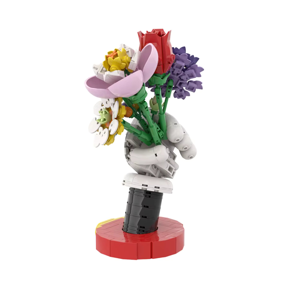 GOBRICKS MOC Blumenvase aus Bausteinen in Mehrfarbig als dekoratives Design-Spielzeug für Erwachsene - Bild 5
