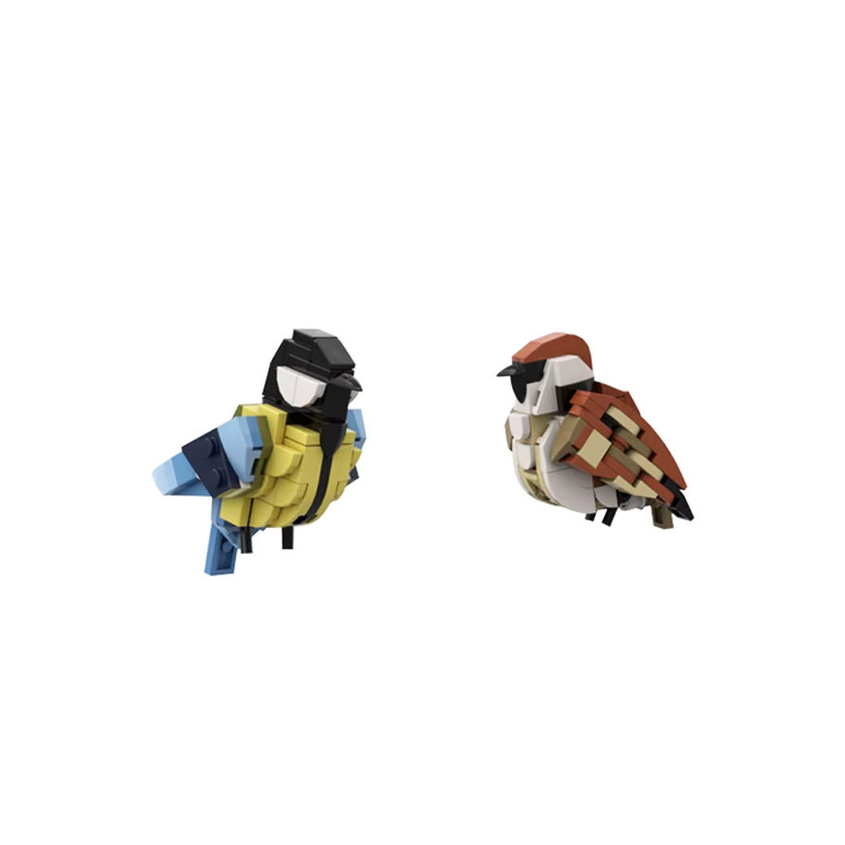 GOBRICKS MOC Modellbausteine Haus Spatz und Große Meisen Dekoration aus Kunststoff, mehrfarbig - Bild 2