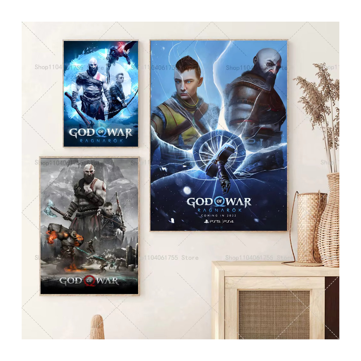God of War Ragnarok Poster Selbstklebender Wandaufkleber aus wasserfestem Papier für dein Zuhause oder die Bar - Bild 2