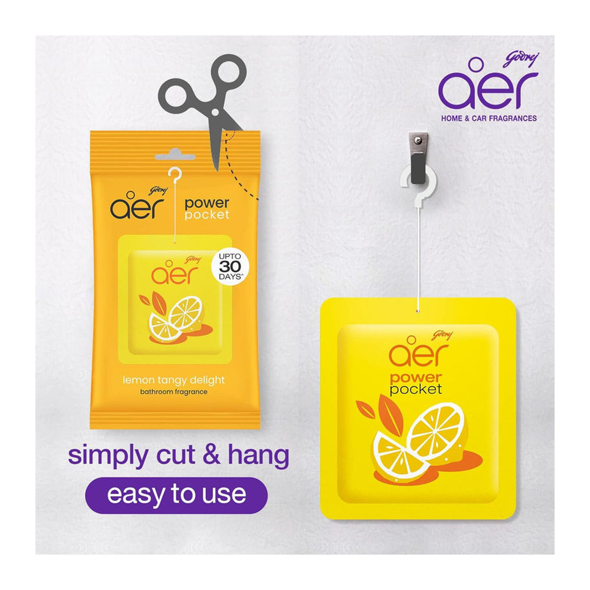 Godrej Aer Power Pocket Badezimmerlufterfrischer 5er Pack, hängend, mehrfarbig - Bild 2