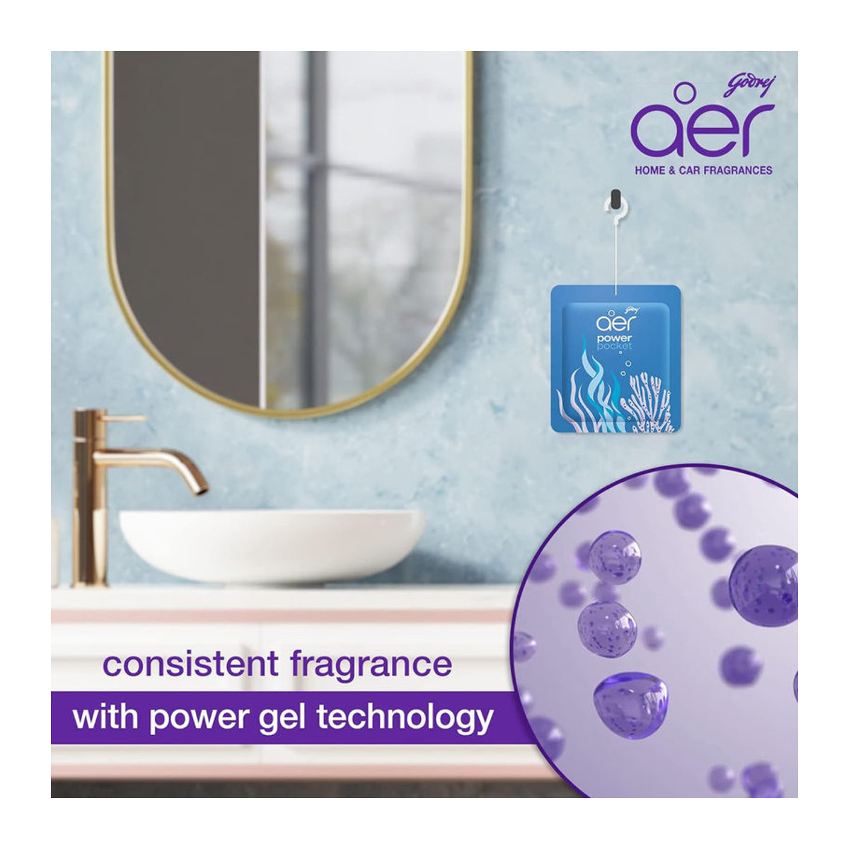 Godrej Aer Power Pocket Badezimmerlufterfrischer 5er Pack, hängend, mehrfarbig - Bild 4