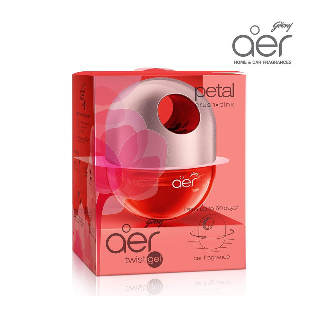 Godrej Aer Twist Auto Lufterfrischer Petal Crush Pink 45g für das Armaturenbrett - Bild 4