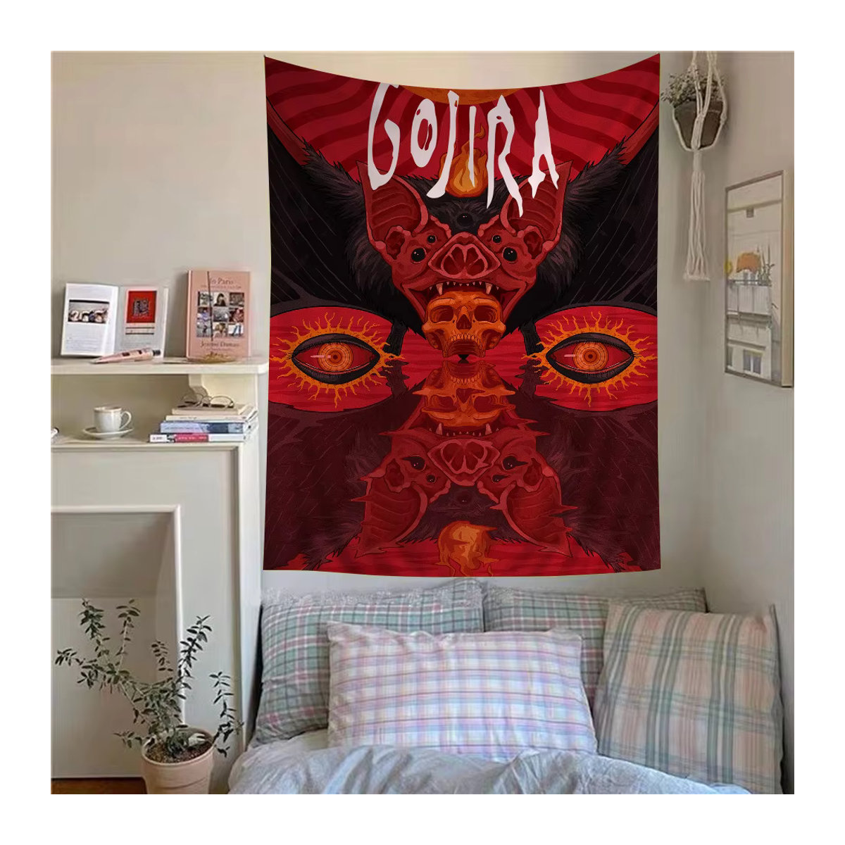 Gojira Band Wandteppich in Rot als ästhetisches Textil-Wanddekor für Wohnzimmer und Wohnheim - Bild 6