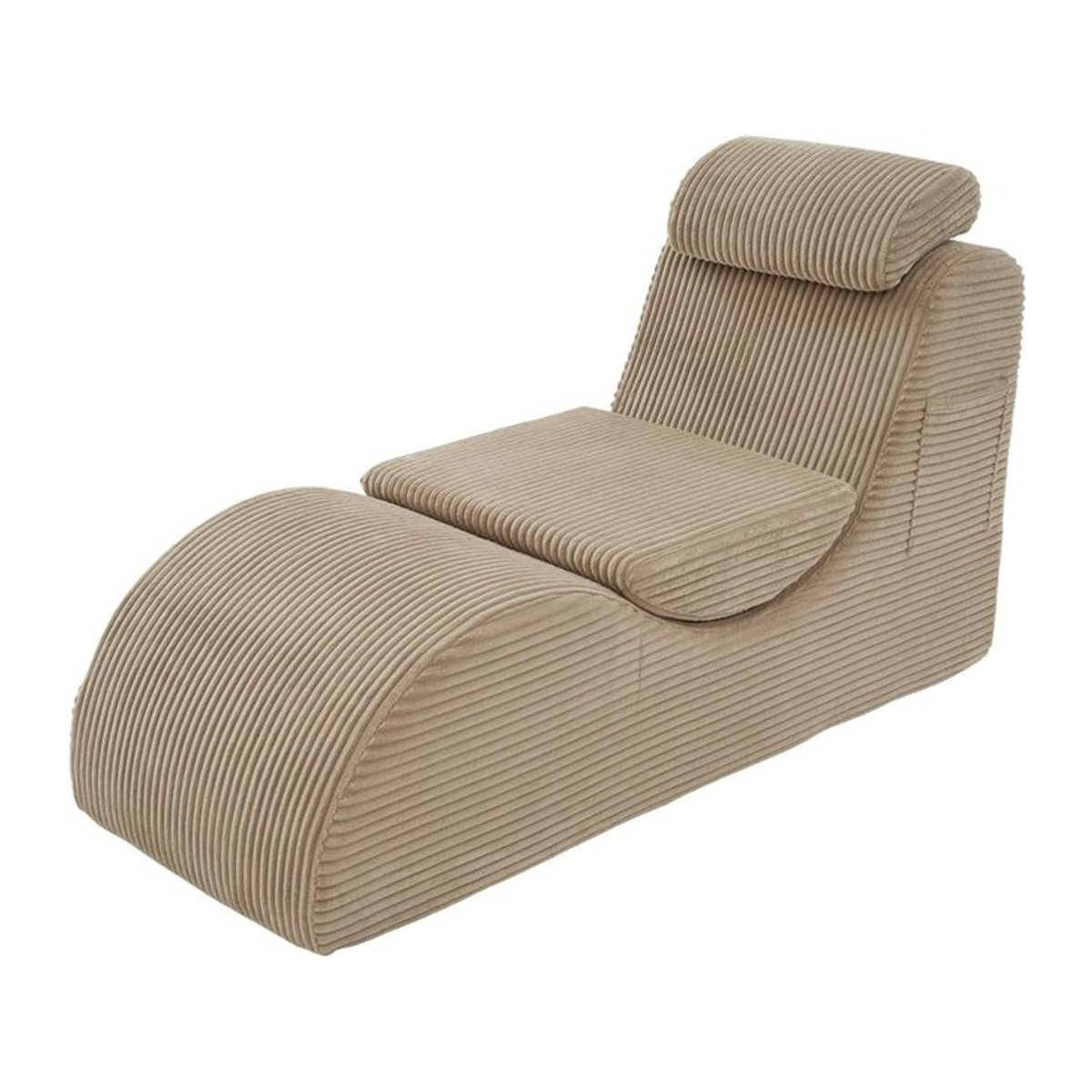 Gomyway Loungesessel aus Cord in Beige, Modern, B/T/H: 160 x 66 x 90 cm - Bild 1