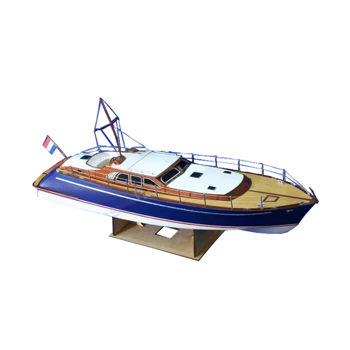 Goni DIY Holz Modellbausatz Elektrische Luxus Yacht Blaue Welle - Bild 2