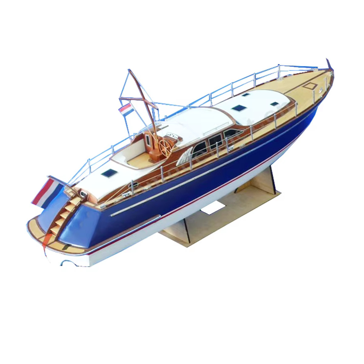 Goni DIY Holz Modellbausatz Elektrische Luxus Yacht Blaue Welle - Bild 3