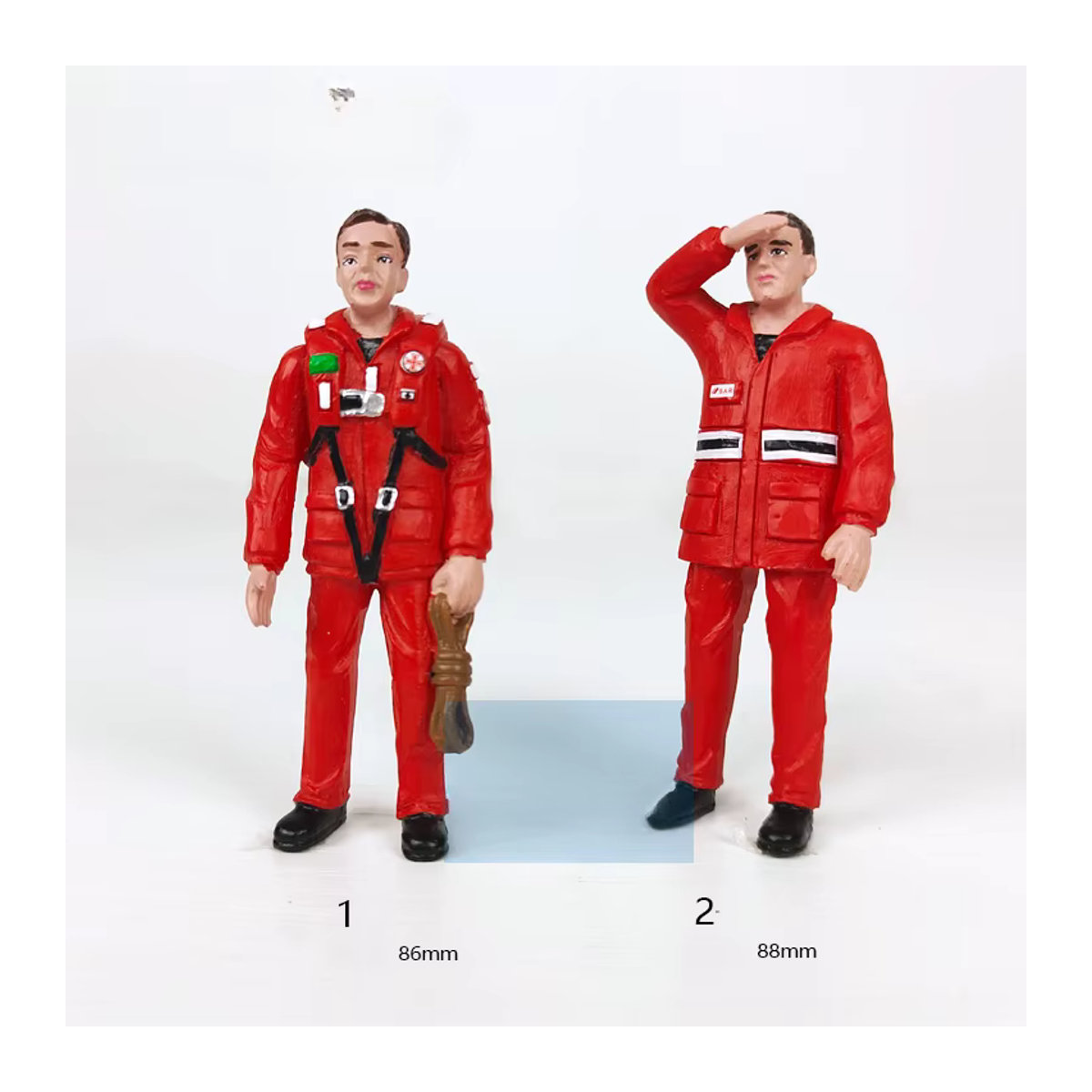 Goni Rettungsschiff Puppe Modell Kapitän und Matrosen in Rot für Universal-Szenen aus Kunststoff - Bild 3