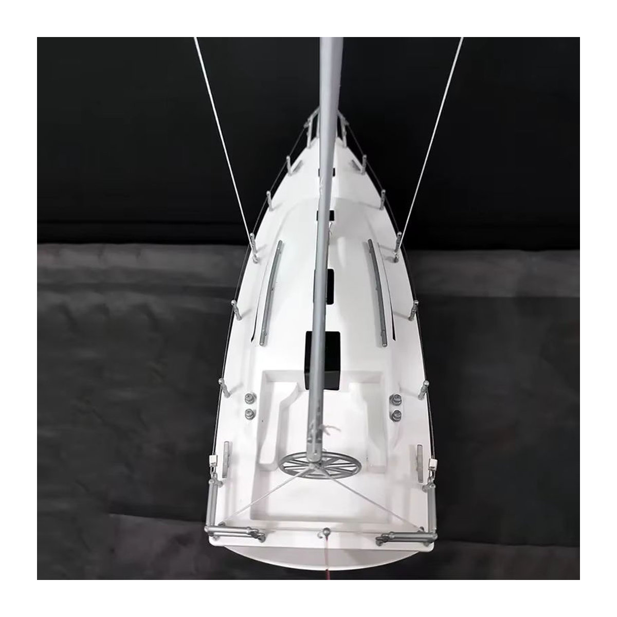 Goni Segelschiff Modellbausatz DIY Fischerboot aus Kunststoff in Weiß - Bild 3