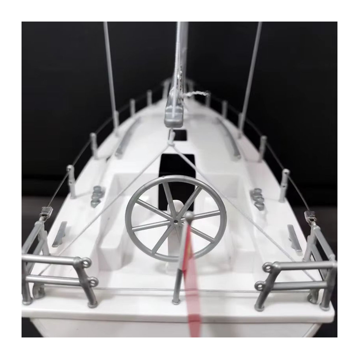 Goni Segelschiff Modellbausatz DIY Fischerboot aus Kunststoff in Weiß - Bild 4