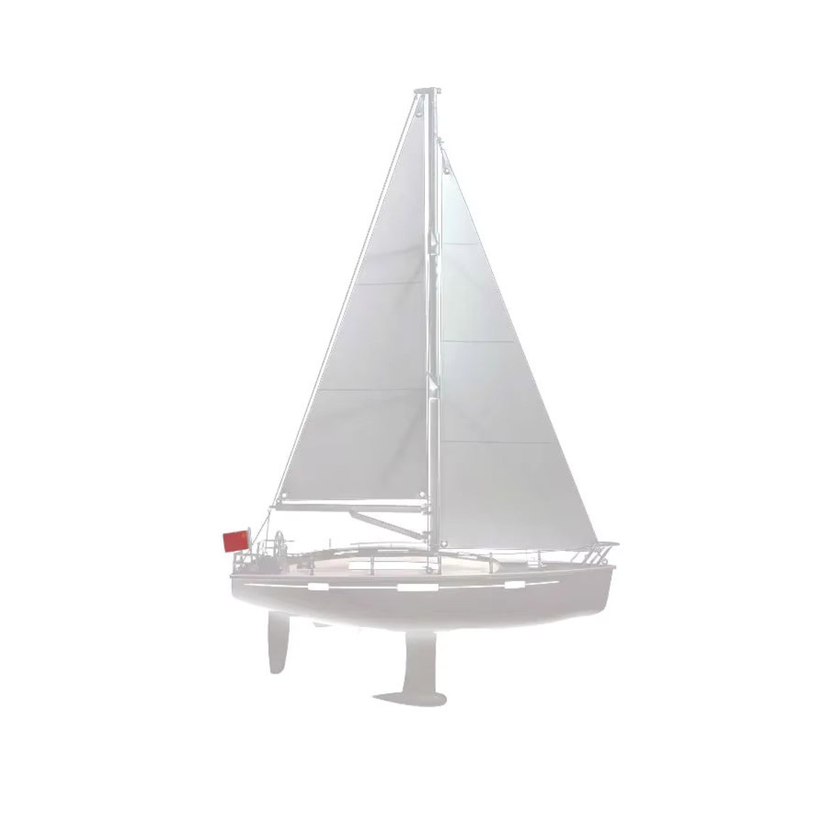 Goni Segelschiff Modellbausatz DIY Fischerboot aus Kunststoff in Weiß - Bild 6