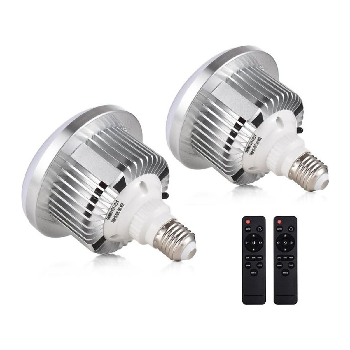 GoolRC 2er Set LED Fotografie Lampen 85W E27 mit einstellbarer Helligkeit und Farbtemperatur 3200K-5500K in Weiß - Bild 1