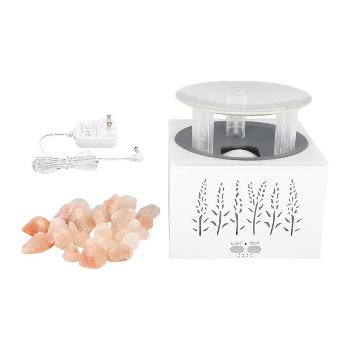 GoolRC 3 in 1 Flammen Luftbefeuchter und Aromatherapie-Diffusor mit Timer, Weiß, 400 ml - Bild 1