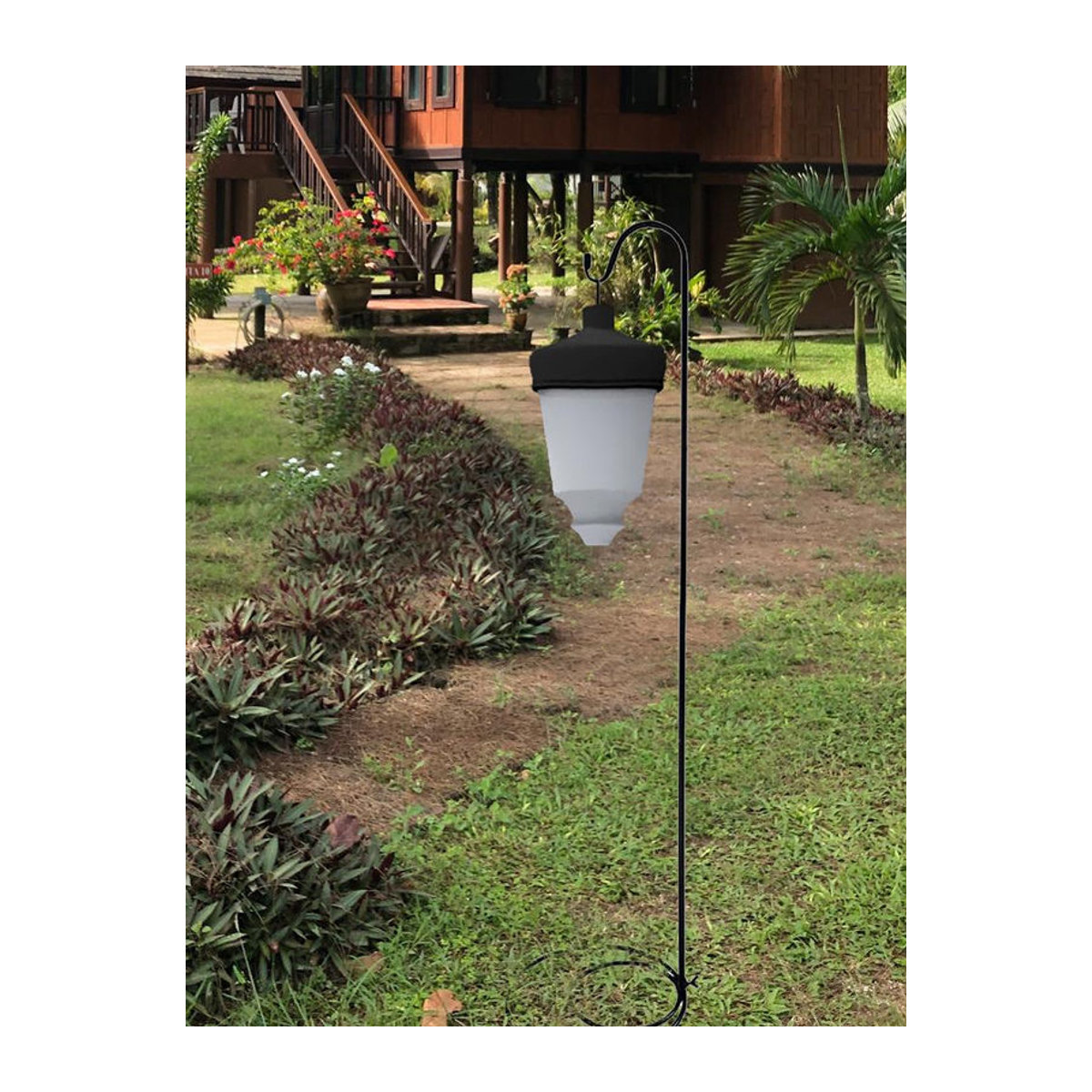 GoolRC Gartenhaken aus Schmiedeeisen in Schwarz im Retro-Design, Höhe: 120 cm - Bild 4